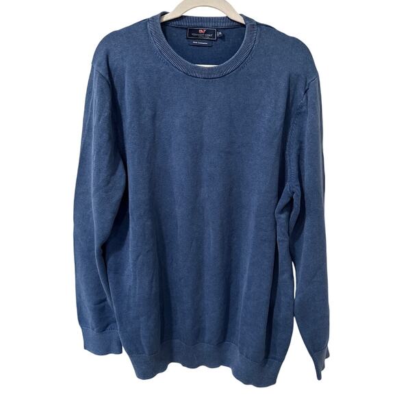 Vineyard Vines Mens Pullover Crew Neck Sweater Size XL Ocean Blue Classic Preppy - Picture 1 of 7